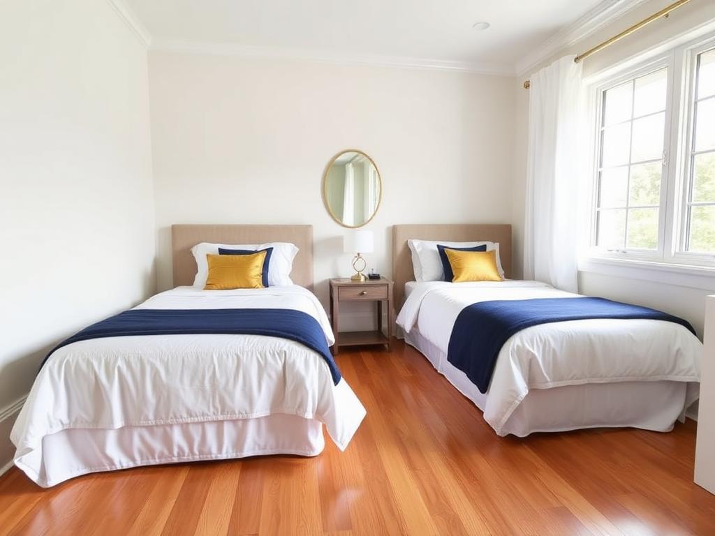 Shared bedroom with twin beds